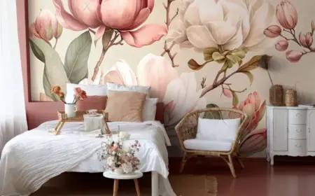 Fototapete für das Schlafzimmer mit Magnolien gestalten