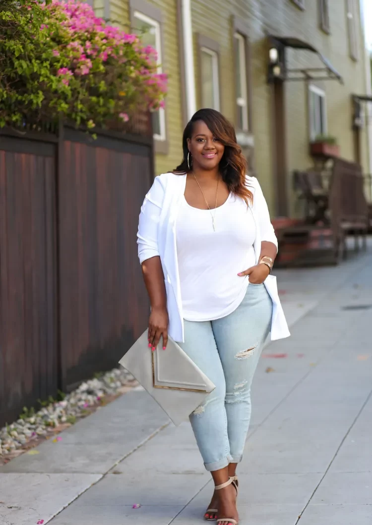 spring outfits for chubby women which pants with thick thighs