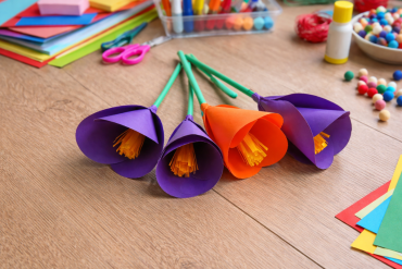 krokusse basteln kreative bastelideen