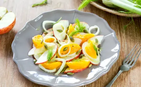 leichte Salate zum Abnehmen Fenchelsalat mit Orangen Rezept