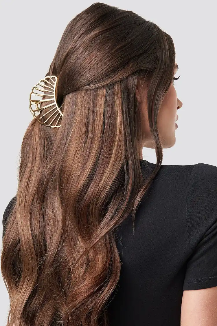 Metallic bobby pins blur the line between chic and simple