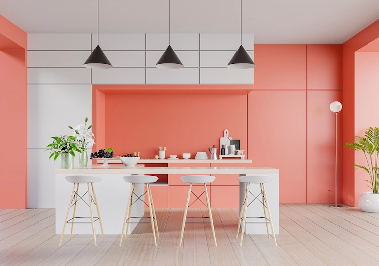 moderne farbe bei der küchengestaltung wählen und den raum harmonisch wirken lassen
