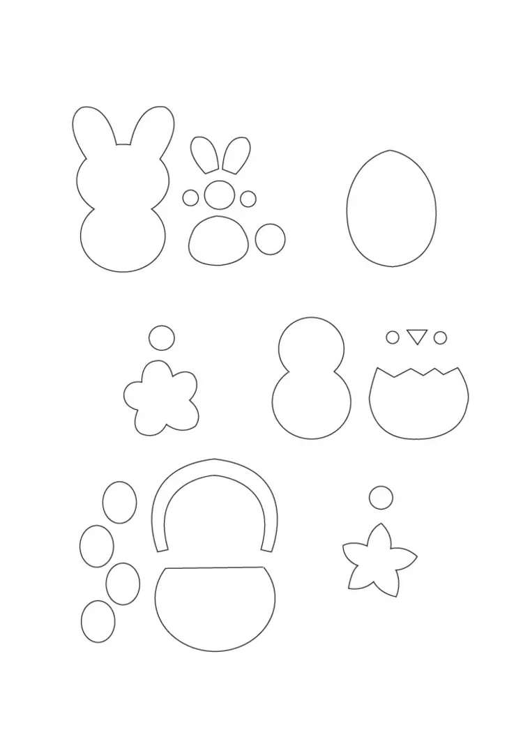 Print out Easter motifs for small finger puppets for elementary school children