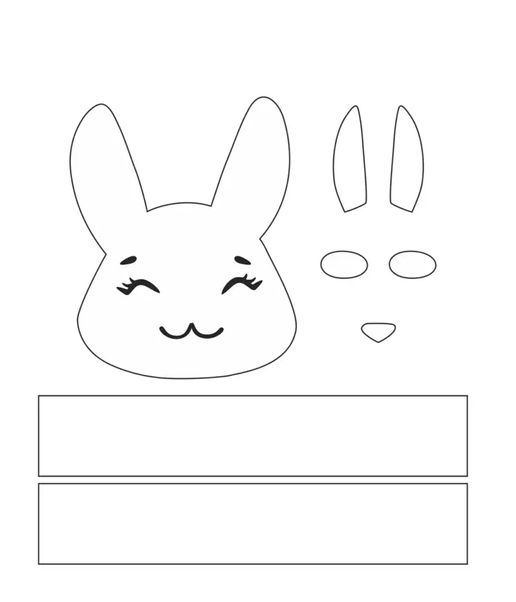 Easter crafts with children and templates - crown with bunny to print out for free