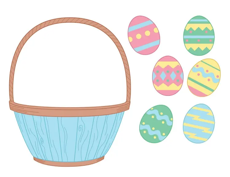 Easter template for color printers - Print, cut and glue together for free