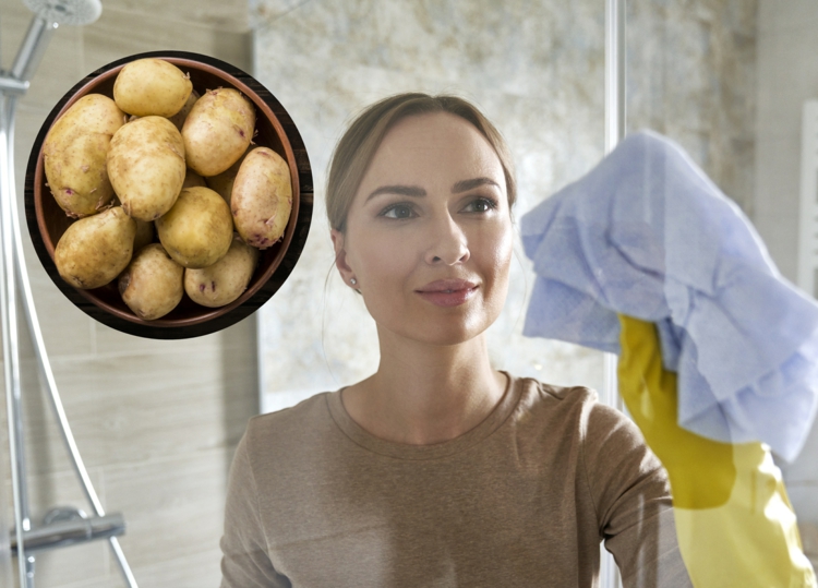 putzen mit kartoffeln duschwand aus glas und armaturen reinigen