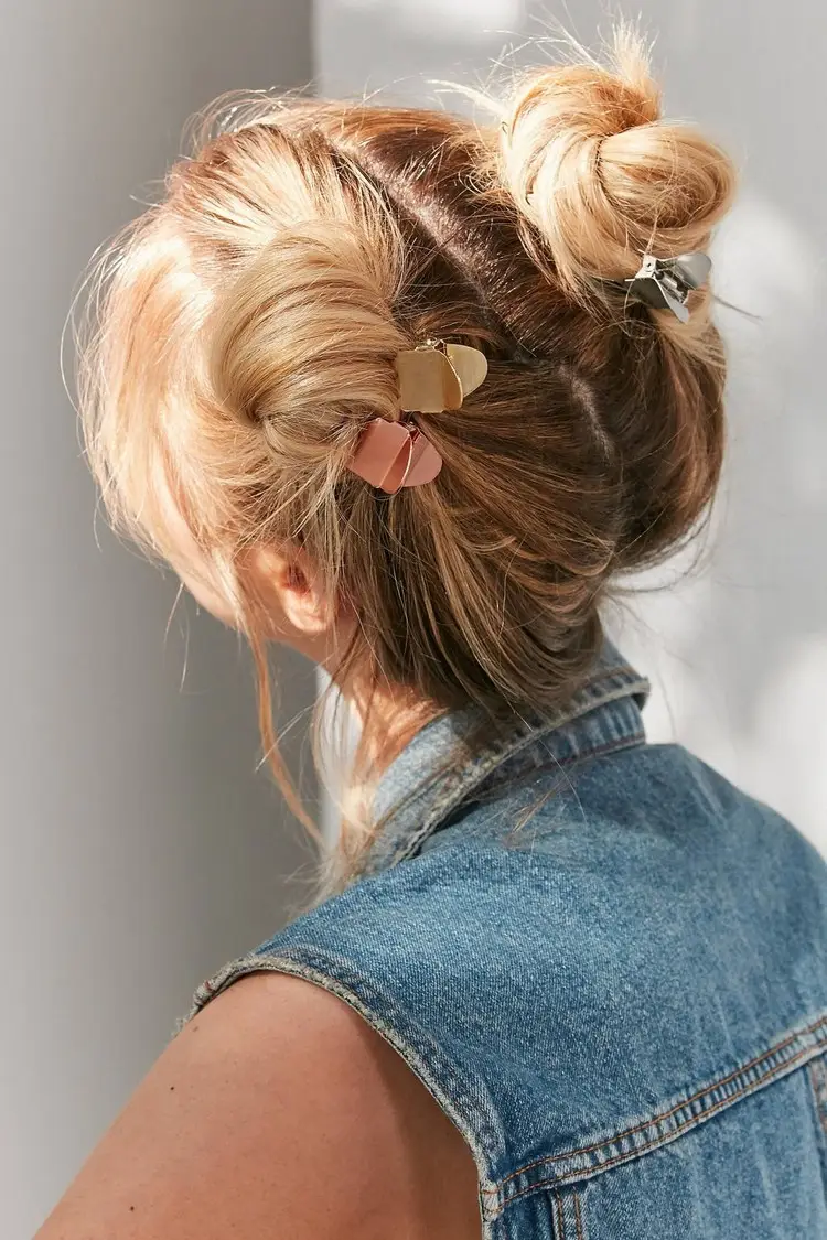 Space buns with bobby pins are a fun way to use your favorite hair accessory