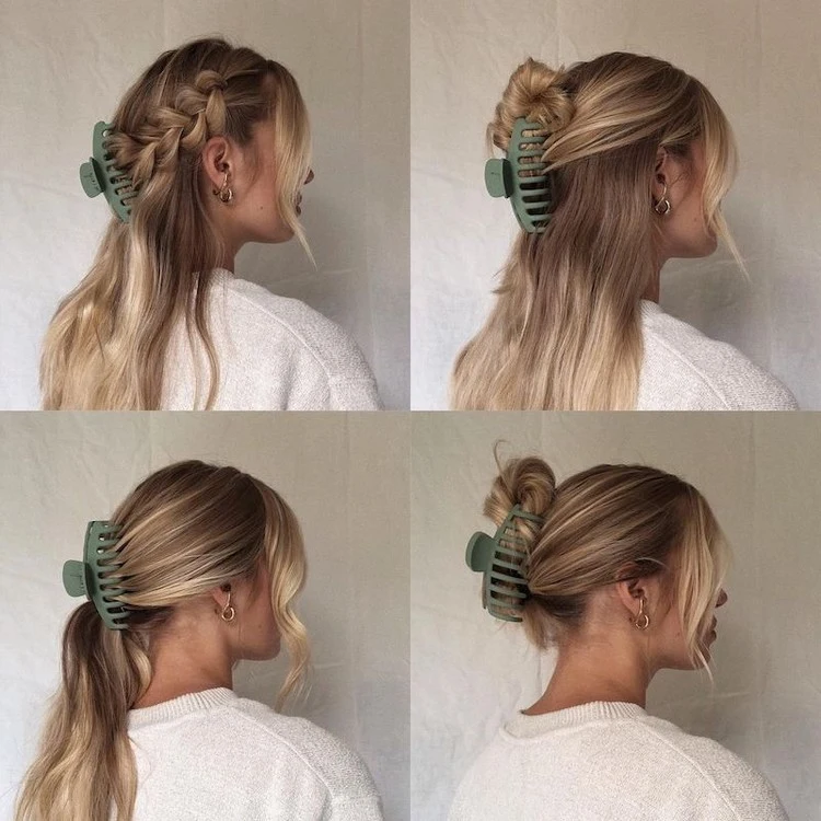 Trend hairstyles with hair clips - More looks that you can spice up