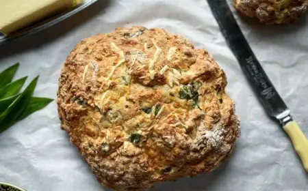 Bärlauchbrot mit Parmesan ohne Hefe Rezept