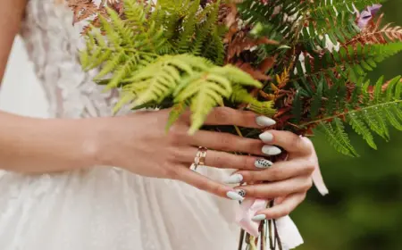 hochzeit trends 2023 hochzeitsnägel 2023 bilder weiße nageldesigns