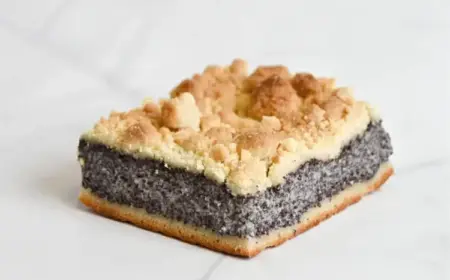 Mohnstreuselkuchen vom Blech mit Mürbeteig backen