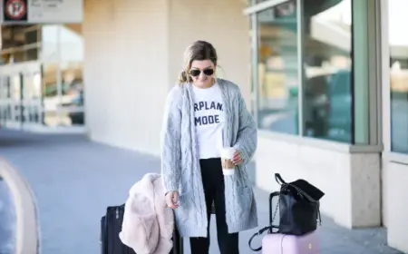 travel outfit tipps strickjacke kombinieren frühling was anziehen für flugreise