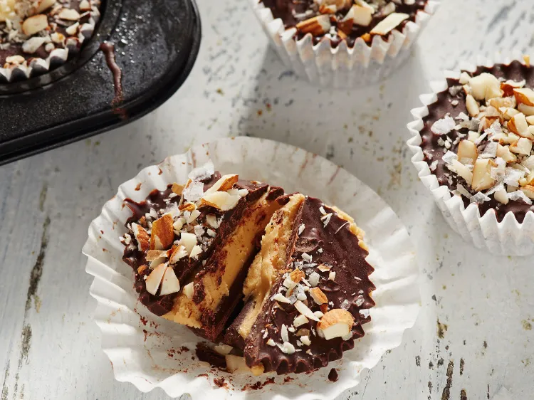 vegane mandelmus schoko muffins ohne backen wie osterschokolade verwerten