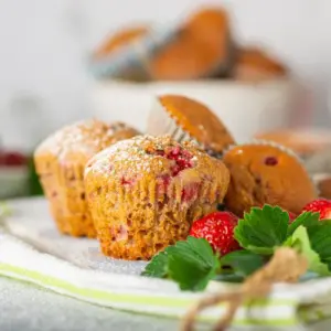 erdbeer muffins mit pudding wie muffins in der heißluftfritteuse backen