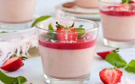 erdbeer panna cotta im glas rezept muttertag dessert im glas