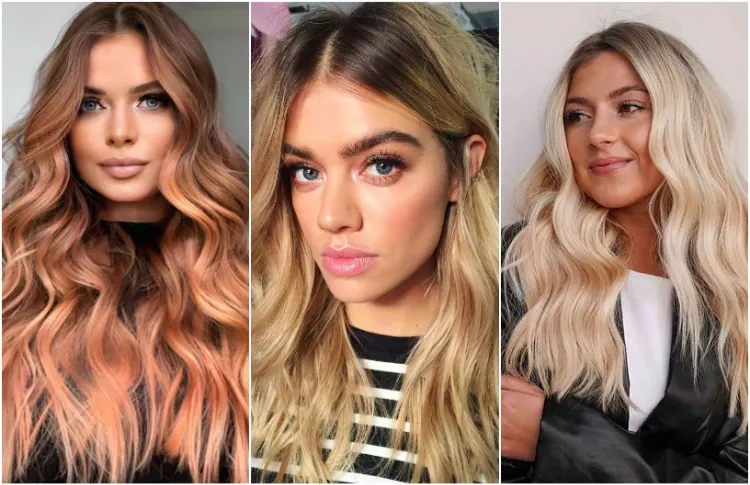 haarfarben trends 2023 blonde haare mit dunklen strähnchen aufpeppen