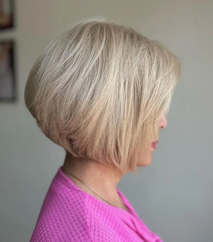 The classic bob is the most popular hairstyle for women over fifty