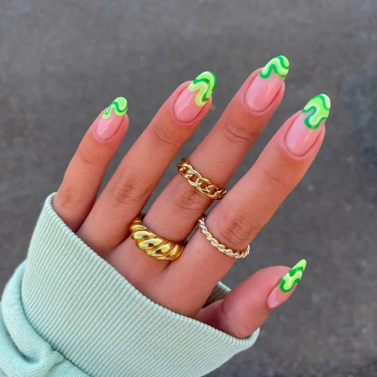 festival nails 2023 ideas colored french nails nail trend