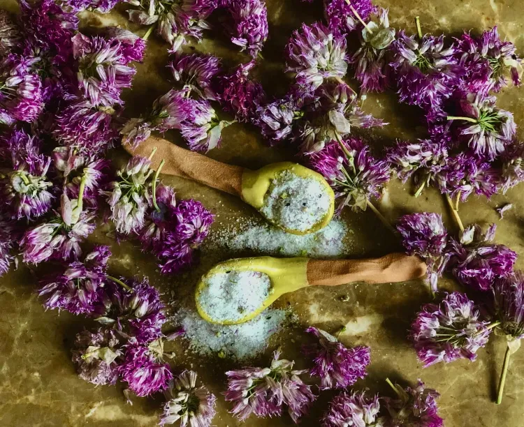 kräutersalz selber machen wie schnittlauchblüten verwenden rezept
