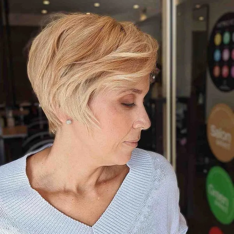 Long pixie with side bangs