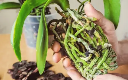 Die Orchidee bekommt nur noch Wurzeln keine Blätter und Triebe