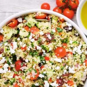 Rezept Mediterraner Couscous Salat mit Gemüse und Feta