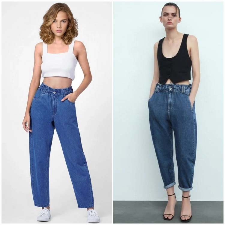 Crop Top + Paggy Jeans ist eine Top-Kombination für Sommer 2023