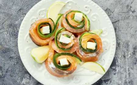 Gurken Lachs Häppchen als Fingerfood im Sommer - Schnelle, kalte Vorspeise
