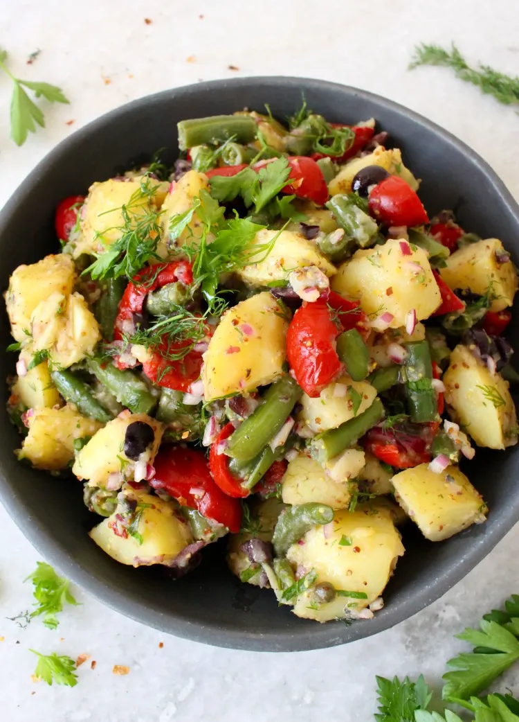 mediterraner kartoffelsalat thermomix leichte salate zum grillen