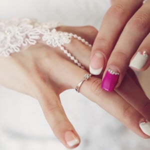wedding.,diamond,ring,on,the,finger.,beautiful,manicure.,proposal,for