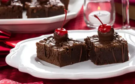 saftige brownies mit kirschen rezepte mit kirschen nachtisch