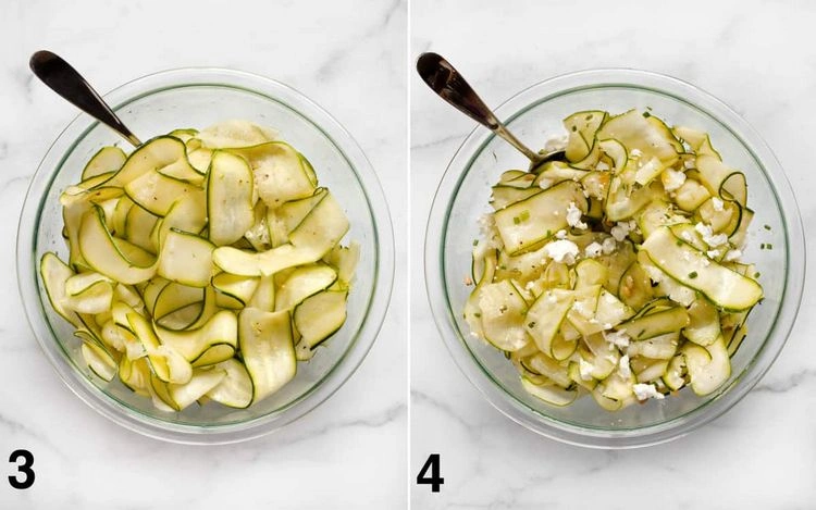 Zucchinisalat -Zubereitung
