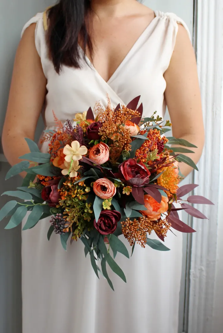 brautstrauß ideen für den herbst welche blumen herbstliche hochzeit