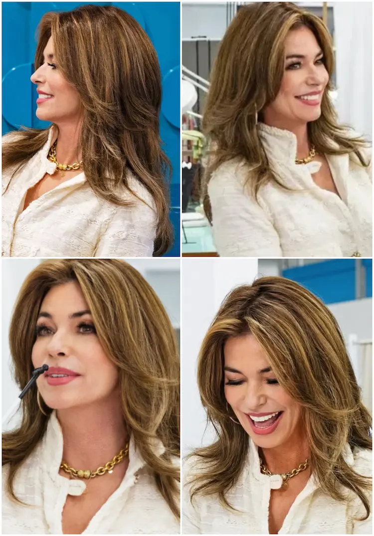 butterfly cut für lange braune haare mit stufen