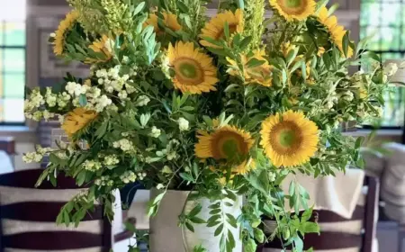 deko mit sonnenblumen einfache und ästhetische ideen