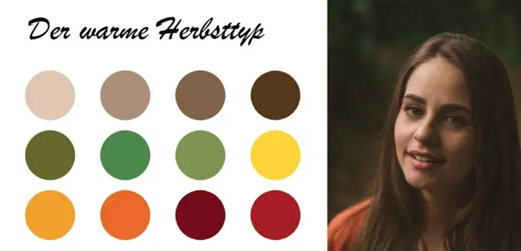 Farbtyp bestimmen - Warme Herbst-Farbtypen tragen am besten Brauntöne, Gelbtöne und Rottöne