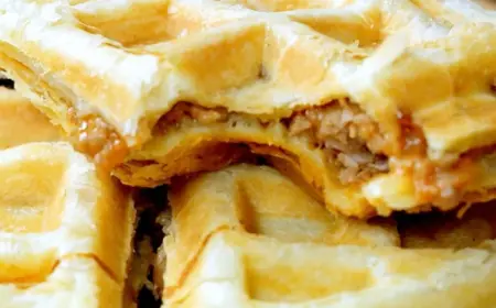 Herzhafte Blätterteig-Waffeln schnelles Frühstücksrezept