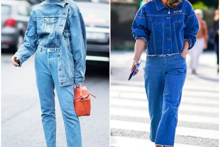 Jeansjacke mit Jeans kombinieren - Einen monochromen Outfit kreieren