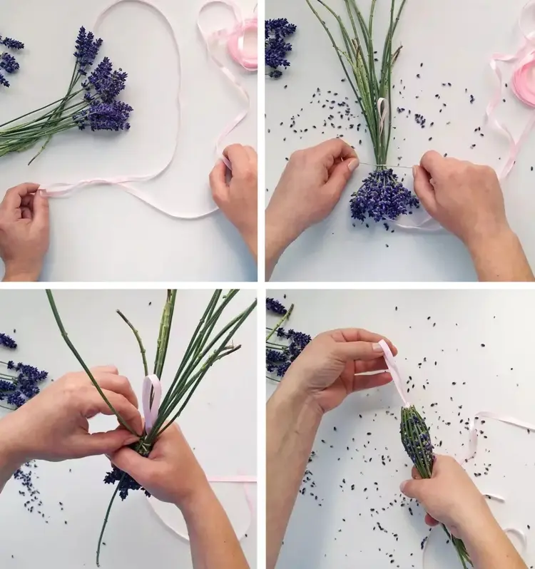 Lavendelstäbchen selber machen mit einfacher Anleitung - Romantische Vintage-Deko