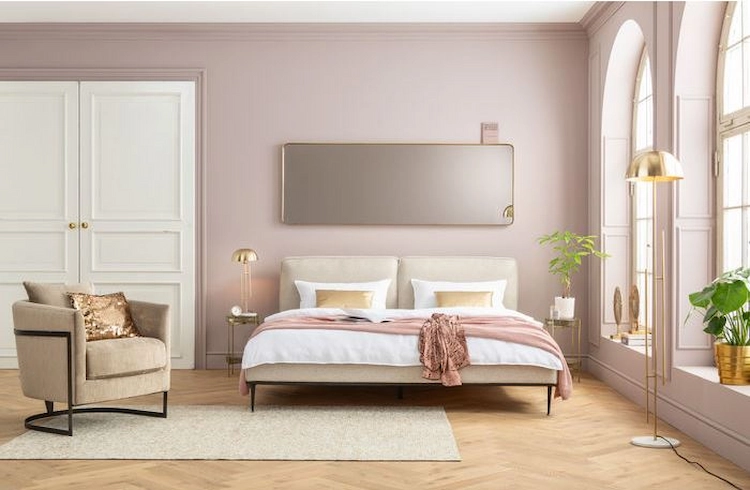 pastelltöne wie hellrosa eignen sich perfekt als wandfarben für schlafzimmer mit beruhigendem effekt