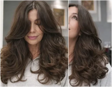 schmetterlingsschnitt haare – moderne stufen für braunes haar