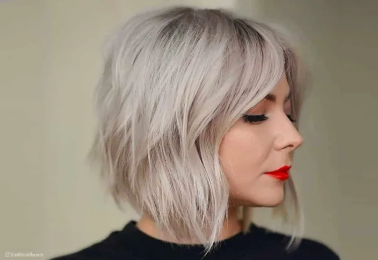 shattered layers frisuren trend herbst 2023 bob frisuren mit pony