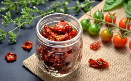 sonnen getrocknete Tomaten einlegen