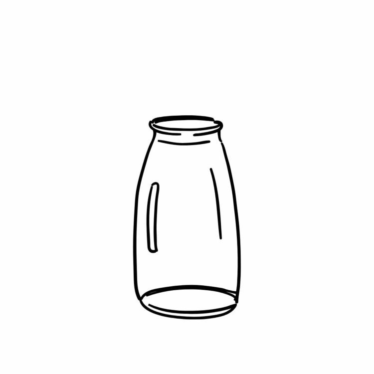 Vorlage für Grußkarte zum Ausdrucken - Glas als Vase