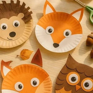 basteln mit papptellern im herbst