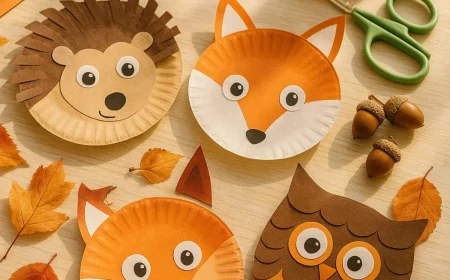 basteln mit papptellern im herbst