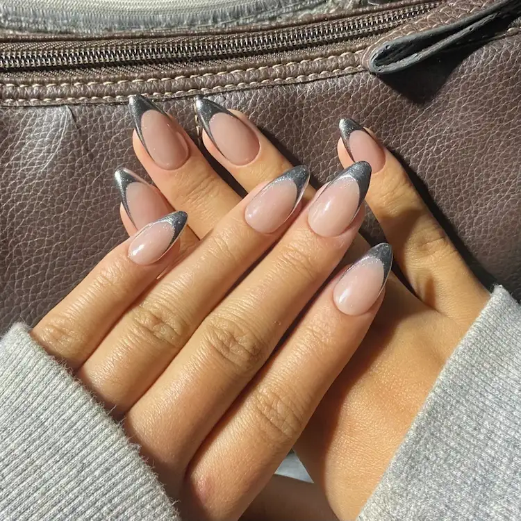 Chrome French Nails Herbst 2023