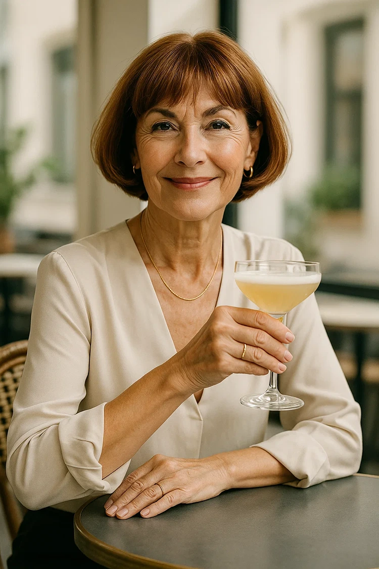 french bob mit pony für frauen ab 60