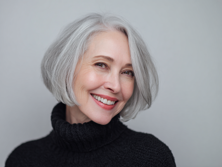 gestufte bob frisuren für ältere frauen