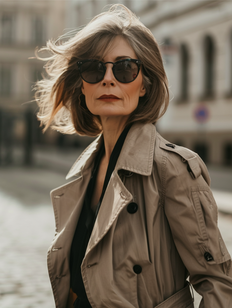 gestufte bob frisuren für ältere frauen, die jünger machen asymmetrical bob